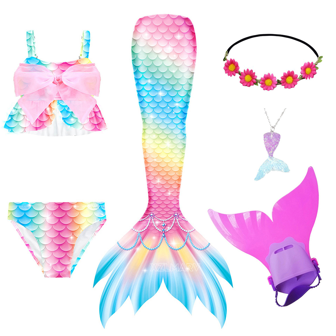 Girls Swimming Mermaid Tail Gi - огляд і ціна Flippers Swimming